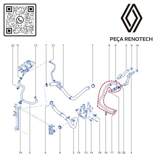 RN 30009R-PX 271A30009R MANGUEIRA DO AR QUENTE FLUENCE -LONGA- 2.0 16V M4R - 4